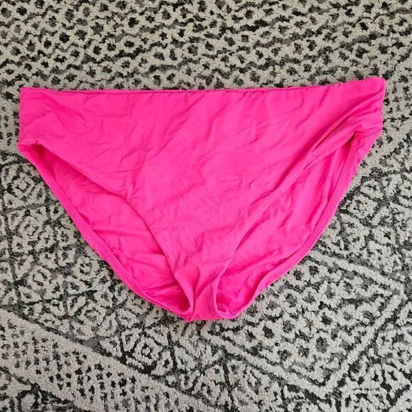 3/$15 Becca by Rebecca Virtue Neon Pink Bikini Bottoms Size 1X - Picture 1 of 5